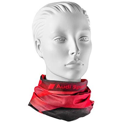 Audi 3132001900 Schlauchtuch Halstuch Schal Stirnband Kopftuch Multifunktionstuch, rot/grau Audi 3132001900 Schlauchtuch Halstuch Schal Stirnband Kopftuch Multifunktionstuch, rot/grau