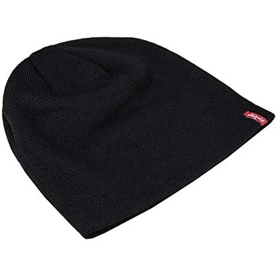 Levi's Unisex Otis Beanie Strickmütze, Schwarz (Black), Medium (Herstellergröße: S/M) Levi's Unisex Otis Beanie Strickmütze, Schwarz (Black), Medium (Herstellergröße: S/M)