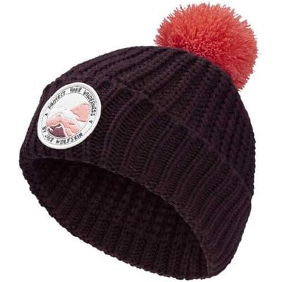 Jack Wolfskin Unisex Kinder Pompom Badge K Beanie-Mütze, Amaranth, M EU Jack Wolfskin Unisex Kinder Pompom Badge K Beanie-Mütze, Amaranth, M EU