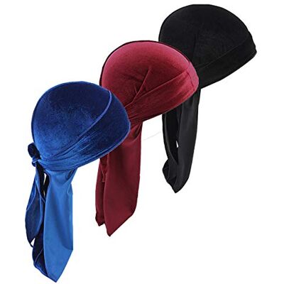 Upsmile Durags Doo Rag Dew Rags für Herren, 360 Wellen, Samt, Kopfbedeckung, Totenkopfmütze, Kopfbedeckung, für Damen und Herren, 5C, Einstellbar Upsmile Durags Doo Rag Dew Rags für Herren, 360 Wellen, Samt, Kopfbedeckung, Totenkopfmütze, Kopfbedeckung, für Damen und Herren, 5C, Einstellbar