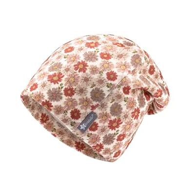 Sterntaler Beanie Bedruckt mit Blumen für Mädchen Baby und Kinder Mütze aus Mischgewebe gefüttert mit Baumwollfleece beige, 49 Sterntaler Beanie Bedruckt mit Blumen für Mädchen Baby und Kinder Mütze aus Mischgewebe gefüttert mit Baumwollfleece beige, 49