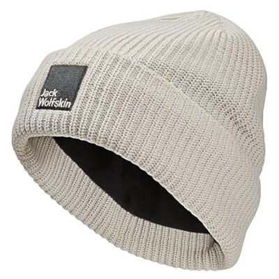 Jack Wolfskin Unisex Pergamon Beanie-Mütze, Pale Sand, M EU Jack Wolfskin Unisex Pergamon Beanie-Mütze, Pale Sand, M EU