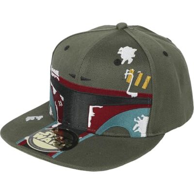 Star Wars Offizielle Legende Icon Boba Fett Helm Snapback Baseballkappe Unisex-Kappe Verstellbare Kappe mit Schirm Streetwear, Einheitsgröße, Vertikal Star Wars Offizielle Legende Icon Boba Fett Helm Snapback Baseballkappe Unisex-Kappe Verstellbare Kappe mit Schirm Streetwear, Einheitsgröße, Vertikal