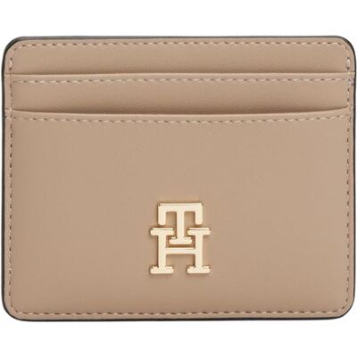 Tommy Hilfiger Damen Kartenetui Feminine mit Logo, Beige (Coastal Taupe), Einheitsgröße Tommy Hilfiger Damen Kartenetui Feminine mit Logo, Beige (Coastal Taupe), Einheitsgröße
