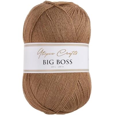 Utopia Crafts Big Boss Acrylwolle 400g 1200m – Strick- & Häkelgarn, weich, maschinenwaschbar, Oeko-Tex zertifiziert, für Pullover, Decken, Schals & Mützen (Warmes Taupe) Utopia Crafts Big Boss Acrylwolle 400g 1200m – Strick- & Häkelgarn, weich, maschinenwaschbar, Oeko-Tex zertifiziert, für Pullover, Decken, Schals & Mützen (Warmes Taupe)