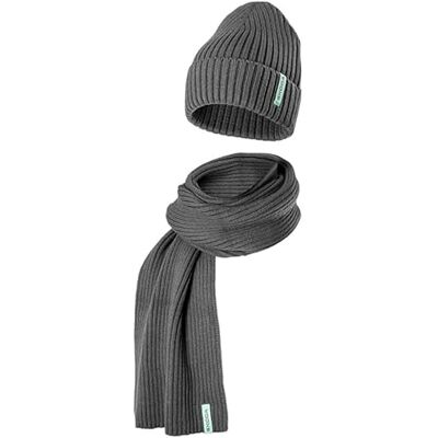 Skoda 000084303N8XP Winter-Set Mütze Schal Strickmütze Strickschal, grau Skoda 000084303N8XP Winter-Set Mütze Schal Strickmütze Strickschal, grau