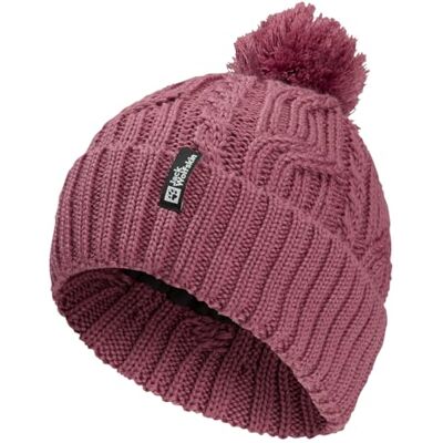 Jack Wolfskin Unisex Pompom Beanie-Mütze, Raisin, Einheitsgröße EU Jack Wolfskin Unisex Pompom Beanie-Mütze, Raisin, Einheitsgröße EU