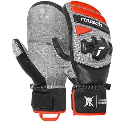 Reusch Worldcup Warrior Team Mitten – Unisex Racing Fäustlinge mit TecFill-Isolierung, ThermoHoods, Knöchel- & Fingerpolsterung, Ziegenleder, Winddicht, atmungsaktiv, für Skirennsport Reusch Worldcup Warrior Team Mitten – Unisex Racing Fäustlinge mit TecFill-Isolierung, ThermoHoods, Knöchel- & Fingerpolsterung, Ziegenleder, Winddicht, atmungsaktiv, für Skirennsport