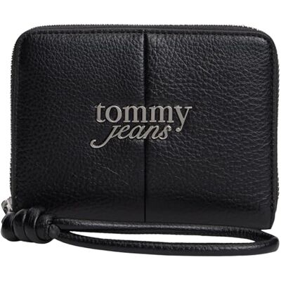 Tommy Jeans Damen Geldbörse Bold mit Handschlaufe, Schwarz (Black), Einheitsgröße Tommy Jeans Damen Geldbörse Bold mit Handschlaufe, Schwarz (Black), Einheitsgröße