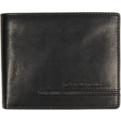 TOM TAILOR Devon Herren Geldbörse Querformat RFID Leder Mittelgroß Schwarz TOM TAILOR Devon Herren Geldbörse Querformat RFID Leder Mittelgroß Schwarz