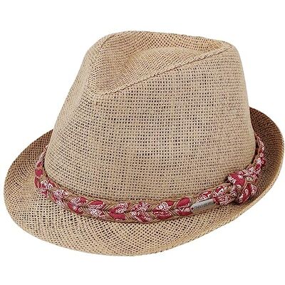 CHILLOUTS Labasa Hat Sommerhut Sonnenhut Herren Trilby, Hut Herren Sommer Verstellbar, Panama Hut Atmungsaktiv, S-M rot/braun CHILLOUTS Labasa Hat Sommerhut Sonnenhut Herren Trilby, Hut Herren Sommer Verstellbar, Panama Hut Atmungsaktiv, S-M rot/braun