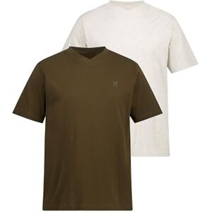 JP 1880 Herren große Größen Übergrößen Menswear L-8XL T-Shirts, Basic, 2er-Pack, V-Ausschnitt, Halbarm baumrinde 5XL 711318646-5XL JP 1880 Herren große Größen Übergrößen Menswear L-8XL T-Shirts, Basic, 2er-Pack, V-Ausschnitt, Halbarm baumrinde 5XL 711318646-5XL