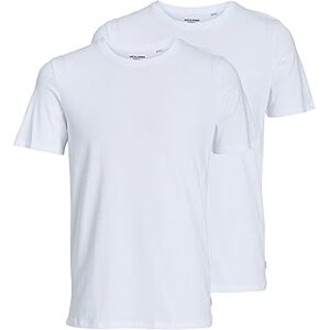 JACK & JONES Herren Jacbasic Crew Neck Tee Ss 2 PackT-Shirt,White,XL JACK & JONES Herren Jacbasic Crew Neck Tee Ss 2 PackT-Shirt,White,XL