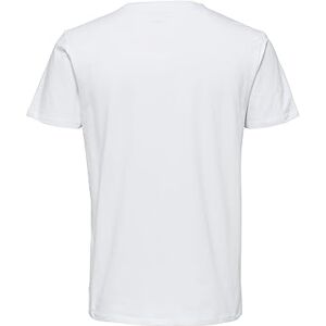 SELECTED HOMME Herren Selected Basic T-Shirt Einfarbiges Rundhals Kurzarm Shirt SLHNEWPIMA Jersey Stretch Baumwolle, Farben:Weiß, Größe:XL SELECTED HOMME Herren Selected Basic T-Shirt Einfarbiges Rundhals Kurzarm Shirt SLHNEWPIMA Jersey Stretch Baumwolle, Farben:Weiß, Größe:XL