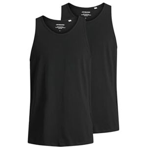 JACK & JONES Herren Jacbasic tanktop 2 stuks Top, Schwarz, L EU JACK & JONES Herren Jacbasic tanktop 2 stuks Top, Schwarz, L EU