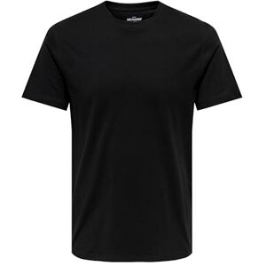 Only & Sons Herren Rundhals T-Shirt ONSMAX Life Regular Fit XS S M L XL XXL, Größe:XXL, Farbe:Black 22025208 Only & Sons Herren Rundhals T-Shirt ONSMAX Life Regular Fit XS S M L XL XXL, Größe:XXL, Farbe:Black 22025208