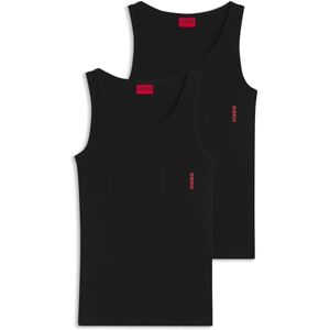HUGO Herren Twin Pack Tank Top, Black1, L EU HUGO Herren Twin Pack Tank Top, Black1, L EU