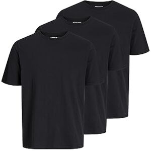 JACK & JONES Herren Jacunder Tee Crew Neck 3 Pack Noos, Schwarz, L JACK & JONES Herren Jacunder Tee Crew Neck 3 Pack Noos, Schwarz, L