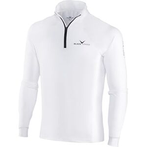 Black Crevice Herren Skirolli Zipper Shirt, weiß/schwarz, XL Black Crevice Herren Skirolli Zipper Shirt, weiß/schwarz, XL