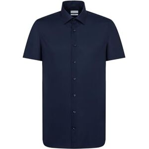 Seidensticker Herren Mens Slim Shortsleeve Cotton Businesshemd, Dunkelblau(676521), 40 EU Seidensticker Herren Mens Slim Shortsleeve Cotton Businesshemd, Dunkelblau(676521), 40 EU