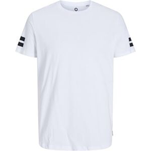 JACK & JONES Herren Jcoboro Tee Crew Neck T Shirt, Weiß, L EU JACK & JONES Herren Jcoboro Tee Crew Neck T Shirt, Weiß, L EU