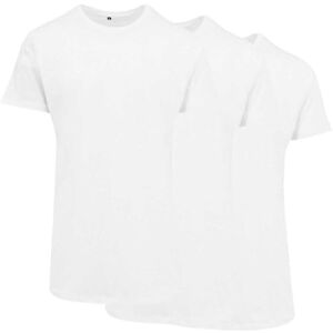 Build Your Brand Herren Shaped Long Tee 3-Pack T-Shirt, Weiß (Wht/Wht/Wht 01205), L Build Your Brand Herren Shaped Long Tee 3-Pack T-Shirt, Weiß (Wht/Wht/Wht 01205), L