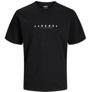 JJ REBEL Herren Jrebrocky Logo Tee Ss Crew Neck, Black, S JJ REBEL Herren Jrebrocky Logo Tee Ss Crew Neck, Black, S
