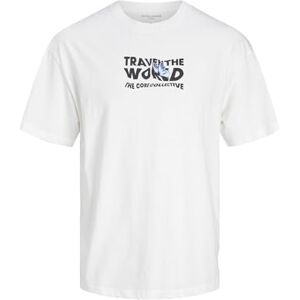 JACK & JONES Herren Jcosplash Tee Ss Crew Neck Gc T-Shirt, Weiß, L JACK & JONES Herren Jcosplash Tee Ss Crew Neck Gc T-Shirt, Weiß, L