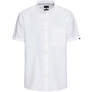 camel active Herren Kurzarmhemd aus einem Baumwoll-Leinenmix Weiß, Menswear-S camel active Herren Kurzarmhemd aus einem Baumwoll-Leinenmix Weiß, Menswear-S
