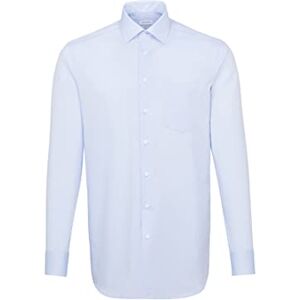 Seidensticker Herren Mens Regular Longsleeve Cotton Business Shirt, Hellblau(002000), 38 EU Seidensticker Herren Mens Regular Longsleeve Cotton Business Shirt, Hellblau(002000), 38 EU
