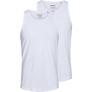 JACK & JONES Herren Jacbasic Tanktop, 2 stuks Top, Weiß, L EU JACK & JONES Herren Jacbasic Tanktop, 2 stuks Top, Weiß, L EU