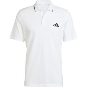 Adidas Herren Essentials Small Logo Pique Polo Shirt, White/Black, L Adidas Herren Essentials Small Logo Pique Polo Shirt, White/Black, L