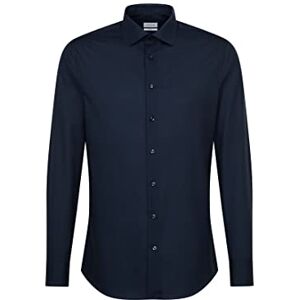 Seidensticker Herren Mens Slim Longsleeve Cotton Business Shirt, Dunkelblau(675198), 40 EU Seidensticker Herren Mens Slim Longsleeve Cotton Business Shirt, Dunkelblau(675198), 40 EU