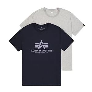 Alpha Basic T 2 Pack T-Shirt für Herren Grey.Heat/Rep.Blue Alpha Basic T 2 Pack T-Shirt für Herren Grey.Heat/Rep.Blue