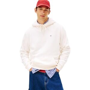 Tommy Jeans Herren Hoodie Regular Fit Flag Fleece mit Kapuze, Elfenbein (Ancient White), S Tommy Jeans Herren Hoodie Regular Fit Flag Fleece mit Kapuze, Elfenbein (Ancient White), S