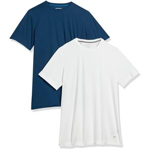 Amazon Essentials Herren Performance Tech T-Shirt, 2er Pack, Marineblau/Weiß, L Amazon Essentials Herren Performance Tech T-Shirt, 2er Pack, Marineblau/Weiß, L