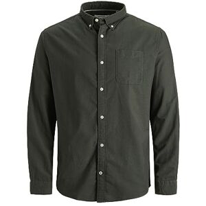 JACK & JONES Herren Einfarbiges Plus Size Hemd Basic Übergrößen Langarm Shirt Uni Business JJEOXFORD, Grün , 7XL JACK & JONES Herren Einfarbiges Plus Size Hemd Basic Übergrößen Langarm Shirt Uni Business JJEOXFORD, Grün , 7XL