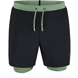 Odlo Herren 2-in-1 Laufshorts X-ALP Trail 6 INCH, Black Loden Frost, S Odlo Herren 2-in-1 Laufshorts X-ALP Trail 6 INCH, Black Loden Frost, S