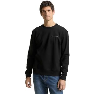 TOM TAILOR Herren 1048603 Sweatshirt Mit Rundhalsausschnitt, 29999 Black, XXL EU TOM TAILOR Herren 1048603 Sweatshirt Mit Rundhalsausschnitt, 29999 Black, XXL EU