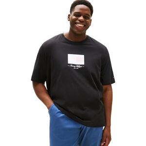 Tommy Hilfiger Herren T-Shirt Kurzarm Flag Tee Regular Fit, Schwarz (Black), 2XL Tommy Hilfiger Herren T-Shirt Kurzarm Flag Tee Regular Fit, Schwarz (Black), 2XL