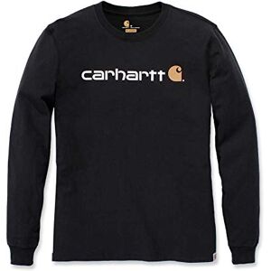 Carhartt , Herren, Lockeres, schweres, langärmliges T-Shirt mit Logo-Grafik, Schwarz, XS Carhartt , Herren, Lockeres, schweres, langärmliges T-Shirt mit Logo-Grafik, Schwarz, XS