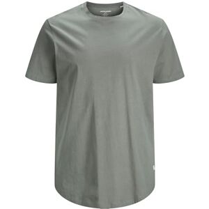JACK & JONES Herren Basic T-Shirt Plus Size Rundhals Kurzarm Shirt Übergrößen Shortsleeve JJENOA, Farben:Grau, Größe:4XL JACK & JONES Herren Basic T-Shirt Plus Size Rundhals Kurzarm Shirt Übergrößen Shortsleeve JJENOA, Farben:Grau, Größe:4XL