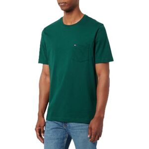 Tommy Hilfiger Herren T-Shirts Kurzarm Essential mit Brusttasche, Grün (Ornamental Green), M Tommy Hilfiger Herren T-Shirts Kurzarm Essential mit Brusttasche, Grün (Ornamental Green), M