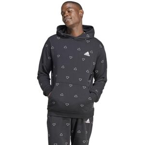 Adidas Herren Seasonal Essentials Monogram Graphic Hoodie, Black, L Adidas Herren Seasonal Essentials Monogram Graphic Hoodie, Black, L