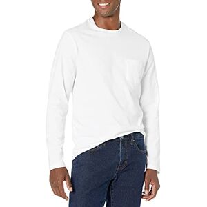 Amazon Essentials Herren Langärmeliges T-Shirt, Normale Passform, Weiß, L Amazon Essentials Herren Langärmeliges T-Shirt, Normale Passform, Weiß, L