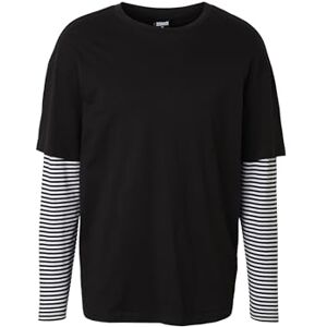 Urban Classics Herren Longsleeve T-Shirt Oversized Double Layer Striped LS Tee T-Shirt, Black, XL Urban Classics Herren Longsleeve T-Shirt Oversized Double Layer Striped LS Tee T-Shirt, Black, XL