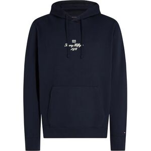 Tommy Hilfiger Herren Hoodie Outline Flag Script mit Kapuze, Blau (Desert Sky), XL Tommy Hilfiger Herren Hoodie Outline Flag Script mit Kapuze, Blau (Desert Sky), XL