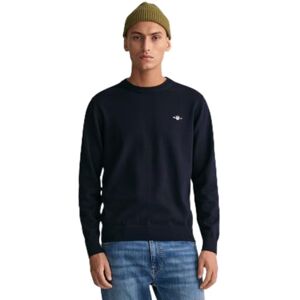 GANT Herren Classic Cotton C-Neck Pullover, Evening Blue, 4XL EU GANT Herren Classic Cotton C-Neck Pullover, Evening Blue, 4XL EU