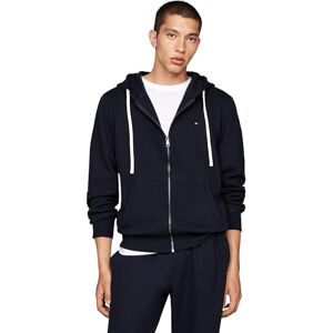 Tommy Hilfiger Herren Hoodie mit Reißverschluss Essential Fleece Zip Through mit Taschen, Blau (Desert Sky), S Tommy Hilfiger Herren Hoodie mit Reißverschluss Essential Fleece Zip Through mit Taschen, Blau (Desert Sky), S