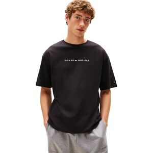 Tommy Hilfiger Herren T-Shirt Kurzarm Logo mit Rundhalsausschnitt, Schwarz (Black), XS Tommy Hilfiger Herren T-Shirt Kurzarm Logo mit Rundhalsausschnitt, Schwarz (Black), XS